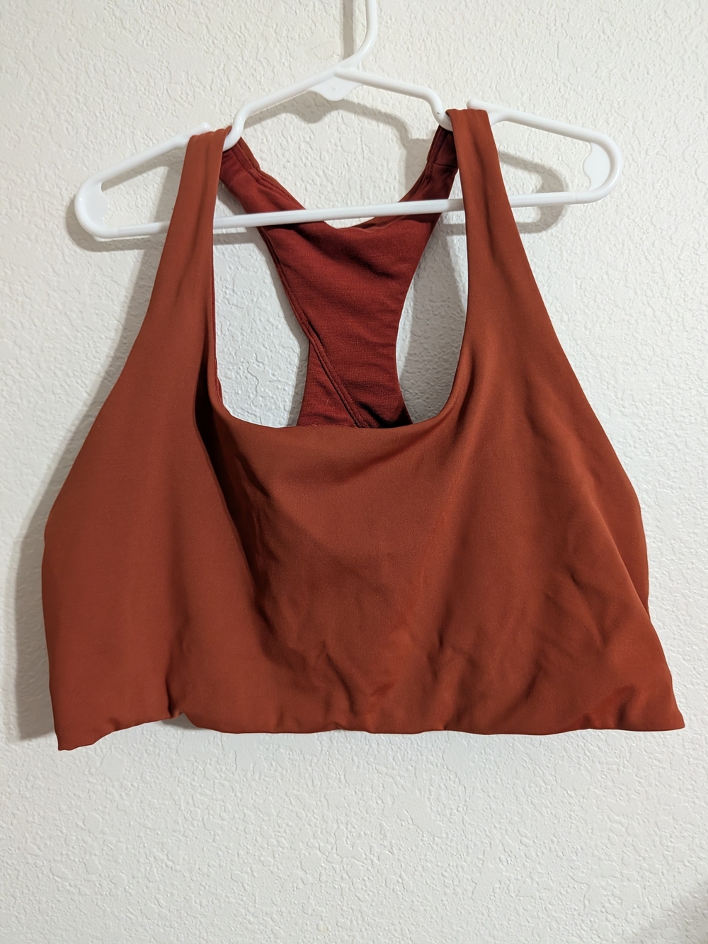 lululemon athletica Burnt Orange Racerback Sports Bra Size 10